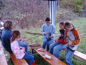 Binden der Nistkästen